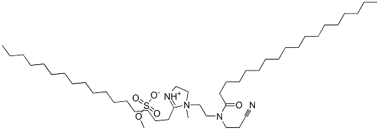 CAS#: 67874-18-4， 1-[2-[(2-Cyanoethyl)(1-Oxooctadecyl)Amino]Ethyl]-2-Heptadecyl-4,5-Dihydro-1-Methyl-1H-Imidazolium Methyl Sulphate