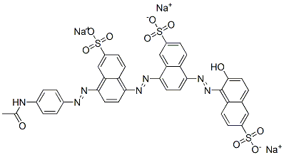 CAS#: 67906-48-3， Trisodium 8-[[4-[(4-Acetamidophenyl)Azo]-6-Sulphonatonaphthyl]Azo]-5-[(2-Hydroxy-6-Sulphonatonaphthyl)Azo]Naphthalene-2-Sulphonate