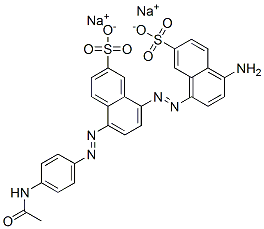 CAS 登录号：67906-50-7， 5-[(4-乙酰氨基苯基)偶氮]-8-[(4-氨基-7-磺酸基萘基)偶氮]萘-2-磺酸二钠