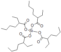 structure of CAS# 67939-81-5, Silicon 2-Ethylhexanoate;2-Ethylhexanoic Acid Tris(2-Ethyl-1-Oxohexoxy)Silyl Ester;2-Ethylhexanoic Acid Tris(2-Ethylhexanoyloxy)Silyl Ester