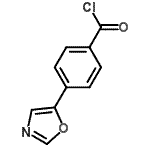 structure of CAS# 679807-12-6, 4-oxazol-5-ylbenzoyl chloride;4-(oxazol-5-yl)benzoyl chloride