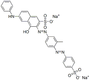 CAS#: 67990-24-3， Disodium 4-Hydroxy-3-[[3-Methyl-4-[(4-Sulphonatophenyl)Azo]Phenyl]Azo]-6-(Phenylamino)Naphthalene-2-Sulphonate