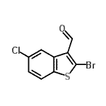 structure of CAS# 680212-97-9, 2-Bromo-5-chloro-1-benzothiophene-3-carbaldehyde;2-Bromo-5-(trichloroacetyl)-1H-pyrrole;2-Bromo-5-chloro-1-benzothiophene-3-carbaldehyde #;2-Bromo-5-chloro-1-benzothiophene-3-carboxaldehyde
