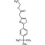 CAS#: 680215-69-4， Ethyl {2-[4-(2-methyl-2-propanyl)phenyl]-1,3-thiazol-4-yl}acetate