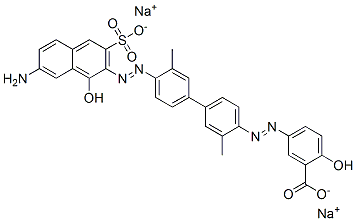 CAS#: 68092-52-4， Disodium 5-[[4'-[(7-Amino-1-Hydroxy-3-Sulphonato-2-Naphthyl)Azo]-3,3'-Dimethyl[1,1'-Biphenyl]-4-Yl]Azo]Salicylate