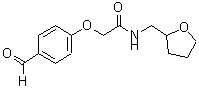 structure of CAS# 680992-22-7, 2-(4-Formylphenoxy)-N-(tetrahydro-2-furanylmethyl)acetamide;2-(4-form<wbr>ylphenoxy<wbr>)-N-((tet<wbr>rahydrofu<wbr>ran-2-yl)<wbr>methyl)ac<wbr>etamide;2-(4-formylphenoxy)-N-(oxolan-2-ylmethyl)acetamide;2-(4-formylphenoxy)-N-(tetrahydro-2-furanylmethyl)acetamide
