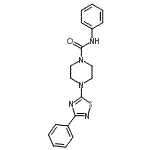 structure of CAS# 681136-29-8, N-Phenyl-4-(3-phenyl-1,2,4-thiadiazol-5-yl)-1-piperazinecarboxamide;
