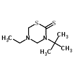 CAS#: 681218-42-8， 5-Ethyl-3-(2-methyl-2-propanyl)-1,3,5-thiadiazinane-2-thione