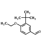 structure of CAS# 681443-02-7, 4-Ethoxy-3-(2-methyl-2-propanyl)benzaldehyde;3-(tert-Butyl)-4-ethoxybenzaldehyde;MFCD02380390