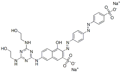 CAS#: 68201-95-6， Disodium 7-[[4,6-Bis[(2-Hydroxyethyl)Amino]-1,3,5-Triazin-2-Yl]Amino]-4-Hydroxy-3-[[4-[(4-Sulphonatophenyl)Azo]Phenyl]Azo]Naphthalene-2-Sulphonate