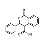 结构式 CAS# 68204-74-0, 1-氧代-3-苯基-3,4-二氢-1H-异苯并吡喃-4-羧酸