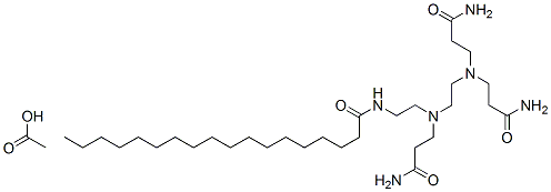 CAS#: 68214-48-2， N-[2-[(3-Amino-3-Oxopropyl)[2-[Bis(3-Amino-3-Oxopropyl)Amino]Ethyl]Amino]Ethyl]Stearamide Monoacetate