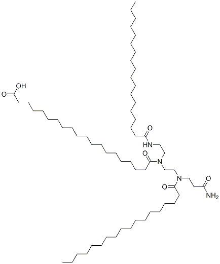 CAS#: 68214-54-0， N-[2-[(3-Amino-3-Oxopropyl)Stearoylamino]Ethyl]-N-[2-(Stearoylamino)Ethyl]Stearamide Monoacetate