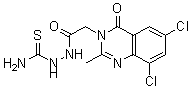 CAS#: 68241-04-3， [[2-(6,8-Dichloro-2-Methyl-4-Oxo-Quinazolin-3-Yl)Acetyl]Amino]Thiourea