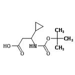 CAS#: 683218-80-6， 3-Cyclopropyl-3-({[(2-methyl-2-propanyl)oxy]carbonyl}amino)propanoic acid