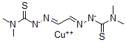 CAS 登录号:68340-93-2, 乙二醛二(N(4)-二甲基缩氨基硫脲)铜(II)