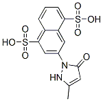 structure of CAS# 6838-01-3, 3-(3-Methyl-5-Oxo-2H-Pyrazol-1(5H)-Yl)Naphthalene-1,5-Disulfonic Acid;3-(5-Keto-3-Methyl-4H-Pyrazol-1-Yl)Naphthalene-1,5-Disulfonic Acid;Chemdiv1_017500;1,5-Naphthalenedisulfonic Acid, 3-(4,5-Dihydro-3-Methyl-5-Oxo-1H-Pyrazol-1-Yl)-