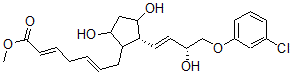 CAS#: 68399-12-2， (2E,5E)-7-[(1R)-2beta-[(E,R)-4-(3-Chlorophenoxy)-3-Hydroxy-1-Butenyl]-3alpha,5alpha-Dihydroxycyclopentan-1alpha-Yl]-2,5-Heptadienoic Acid Methyl Ester