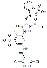 CAS#: 68399-87-1， 1-[5-[[(3,6-Dichloropyridazin-4-Yl)Carbonyl]Amino]-2-Methyl-3-Sulphophenyl]-4,5-Dihydro-5-Oxo-4-[(2-Sulphophenyl)Azo]-1H-Pyrazole-3-Carboxylic Acid