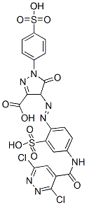 CAS#: 68399-88-2， 4-[[4-[[(3,6-Dichloropyridazin-4-Yl)Carbonyl]Amino]-2-Sulphophenyl]Azo]-4,5-Dihydro-5-Oxo-1-(4-Sulphophenyl)-1H-Pyrazole-3-Carboxylic Acid