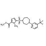 CAS#: 684212-18-8， Methyl 1-methyl-5-({4-[4-(trifluoromethyl)-2-pyridinyl]-1,4-diazepan-1-yl}sulfonyl)-1H-pyrrole-2-carboxylate