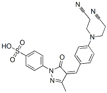 CAS#: 68541-05-9， 4-[4-[[4-[Bis(2-Cyanoethyl)Amino]Phenyl]Methylene]-4,5-Dihydro-3-Methyl-5-Oxo-1H-Pyrazol-1-Yl]Benzenesulphonic Acid