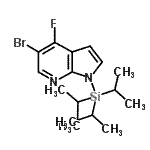 结构式 CAS# 685513-91-1, 5-溴-4-氟-1-(三异丙基硅烷基)-1H-吡咯并[2,3-b]吡啶