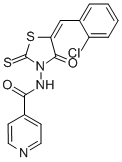 CAS#: 68710-98-5， N-(5-((2-Chlorophenyl)Methylene)-4-Oxo-2-Thioxo-3-Thiazolidinyl)-4-Pyridinecarboxamide