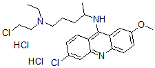 CAS#: 68725-63-3， N1-(2-Chloroethyl)-N4-(6-chloro-2-methoxyacridin-9-yl)-N1-ethylpentane-1,4-diamine dihydrochloride