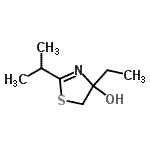 CAS#: 687970-06-5， 4-Ethyl-2-isopropyl-4,5-dihydro-1,3-thiazol-4-ol