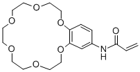 structure of CAS# 68865-32-7, 4-Acrylamidobenzo-18-Crown-6;N-(2,5,8,11,14,17-Hexaoxabicyclo[16.4.0]Docosa-1(18),19,21-Trien-21-Yl)Acrylamide;Zinc04262157