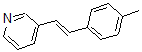 CAS 登录号：6892-33-7， (E)-3-(2-(4-甲基苯基)乙烯基吡啶