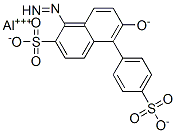 CAS 登录号：68921-43-7， 6-氧代-5-(4-磺酸苯基)偶氮-萘-2-磺酸铝(+3)