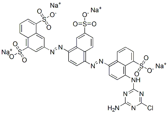 CAS#: 68992-02-9， Tetrasodium 3-[[4-[[4-[(4-Amino-6-Chloro-1,3,5-Triazin-2-Yl)Amino]-5-Sulphonato-1-Naphthyl]Azo]-7-Sulphonato-1-Naphthyl]Azo]Naphthalene-1,5-Disulphonate