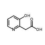 structure of CAS# 69022-71-5, (3-Hydroxy-2-pyridinyl)acetic acid;3-Hydroxypyridine-2-acetic acid