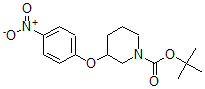 structure of CAS# 690632-16-7, 3-(4-Nitrophenoxy)-1-Piperidinecarboxylic Acid 1,1-Dimethylethyl Ester;Tert-Butyl-3-(4-Nitrophenoxy)Tetrahydro-1(2H)-Pyridinecarboxylate 97%;TERT-BUTYL 3-(4-NITROPHENOXY)TETRAHYDRO-1(2H)-PYRIDINECARBOXYLATE;1N-BOC 3-(4'-NITROPHENOXY) PIPERIDINE