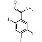 structure of CAS# 690632-34-9, 2,4,5-Trifluoro-N'-hydroxybenzenecarboximidamide;(hydroxyimino)(2,4,5-trifluorophenyl)methylamine;2,4,5-TRIFLUORO-N-HYDROXYBENZENECARBOXIMIDAMIDE;ZINC04287556