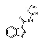 结构式 CAS# 690634-07-2, N-(1,3-噻唑-2-基)-1H-苯并三唑-1-硫代甲酰胺