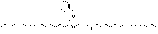 structure of CAS# 69176-47-2, 3-(Benzyloxy)-1,2-propanediyl dihexadecanoate;1,2-Dipalmitoyl-3-O-benzyl-rac-glycerol;D-5920;D-5925