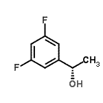structure of CAS# 692732-03-9, (1S)-1-(3,5-difluorophenyl)ethanol;(S)-1-(3,5-Difluorophenyl)ethanol;3,5-Difluorophenylmethylcarbinol;MFCD18072180