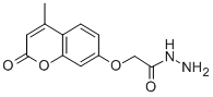 structure of CAS# 69321-36-4, (4-Methyl-2-Oxo-2H-Chromen-7-Yloxy)-Acetic Acid Hydrazide;2-(4-Methyl-2-Oxo-Chromen-7-Yl)Oxyacetohydrazide;2-[(4-Methyl-2-Oxo-7-Chromenyl)Oxy]Acetohydrazide;2-(2-Keto-4-Methyl-Chromen-7-Yl)Oxyacetohydrazide