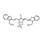 CAS#: 69415-16-3， 2-[(E)-2-{(3E)-2-Chloro-3-[(2Z)-2-(3-ethyl-1,3-benzothiazol-2(3H)-ylidene)ethylidene]-1-cyclopenten-1-yl}vinyl]-3-ethyl-1,3-benzothiazol-3-ium perchlorate