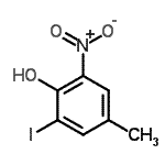 结构式 CAS# 69492-91-7, 2-碘-4-甲基-6-硝基苯酚