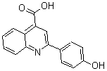 结构式 CAS# 6952-34-7, 2-(4-羟基苯基)-4-喹啉羧酸
