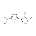 CAS#: 695811-37-1， 5-[(2S,3R,4R)-3,4-Dihydroxytetrahydro-2-furanyl]-1H-pyrrole-2-carboxylic acid