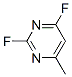structure of CAS# 696-80-0, 2,4-Difluoro-6-Methyl-Pyrimidine ;2,4-Difluoro-6-Methyl-Pyrimidine;Pyrimidine, 2,4-Difluoro-6-Methyl-;Nsc353280