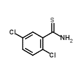 structure of CAS# 69622-81-7, 2,5-Dichlorobenzenecarbothioamide;2,5-Dichlorothiobenzamide;MFCD09025686