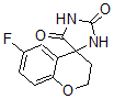 structure of CAS# 69684-83-9, 6-Fluoro-2,3-Dihydro-Spiro[4H-1-Benzopyran-4,4'-Imidazolidine]-2',5'-Dione;2,3-Dihydro-6-Fluoro-2H',5H'-Spiro[Chromene-4,4'-Imidazolidine]-2',5'-Dione;6-Fluorospiro[Chroman-4,4'-Imidazolidine]-2',5'-Dione;6-FLUORO-4-CHROMANONE HYDANTOIN