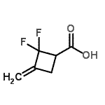 CAS 登录号：697-55-2， 2,2-二氟-3-亚甲基环丁烷羧酸