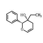 CAS#: 697300-66-6， (2R,3R)-3-Ethyl-2-phenyl-3,4-dihydro-2H-pyran-3-ol